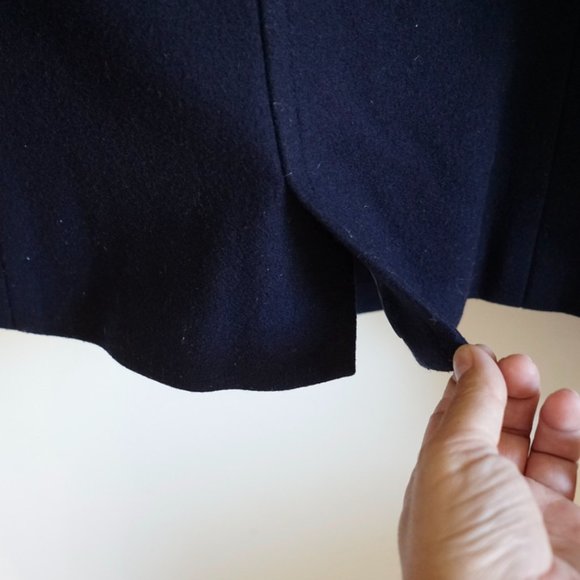 Juicy Couture Navy Wool-Blend Peacoat Size M - Picture 8 of 10